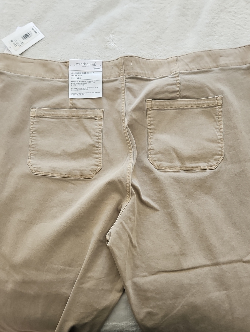 Westbound High Rise Slim Leg Cropped Pant W/ Lots Of Stretch: Portabella: 20W - Picture 7 of 15